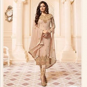 Salwar Kameez 3 piece set blush pink, Indian/Pakistani wedding tunic and pants